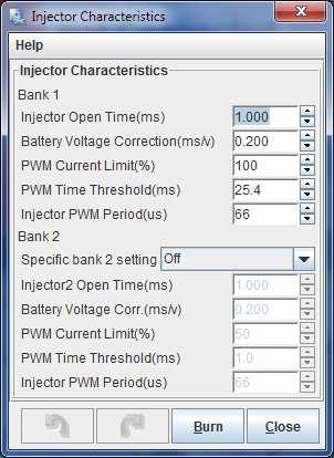 3.10. Changing Injector Sizes The base engine calibration that comes with the Stratified PNP is setup for the vehicle s stock injector size.