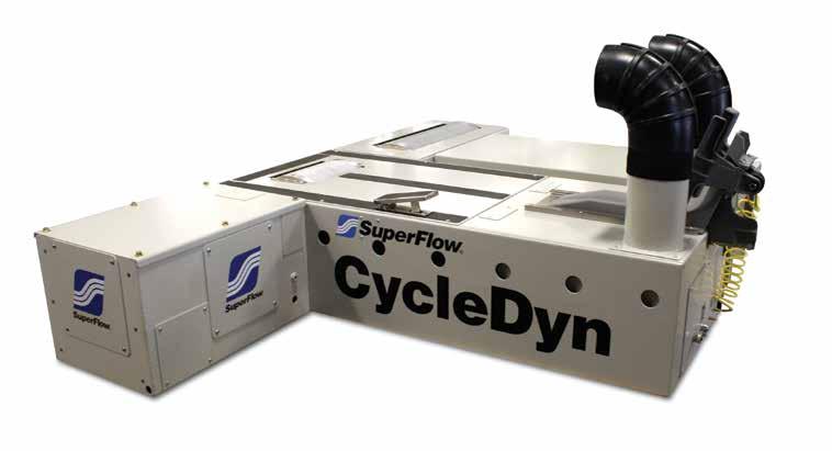 SUPERFLOW CYCLEDYN WITH CYCLEDYN YOU CAN The SuperFlow CycleDyn is a chassis dynamometer system, which means that you can select the appropriate Run tests with WinDyn while simultaneously running Use