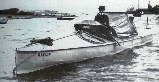 Napier Racing Boats Napier at Cowes Regatta 1903 with Miss Dorothy Levitt after winning the 26 mile