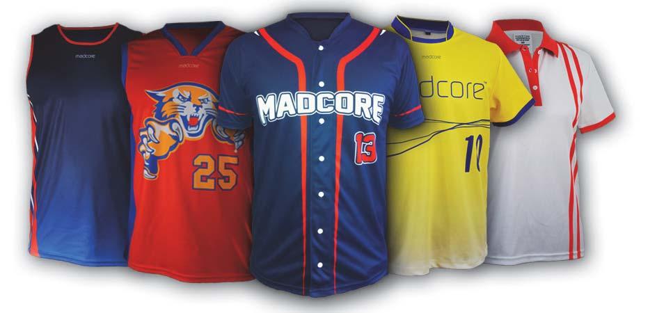 2017 When you need greater customisation than the popular Classic Teamwear range, Madcore also offers a range of high performance sublimated sportswear.