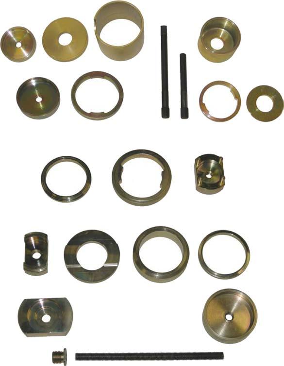 01-00009 Silent bushing set rear BMW E60-65 & E90, complete set Set for replacing rear silent bushings on (5, 6, and 7 ser) and (1 and 3 ser).