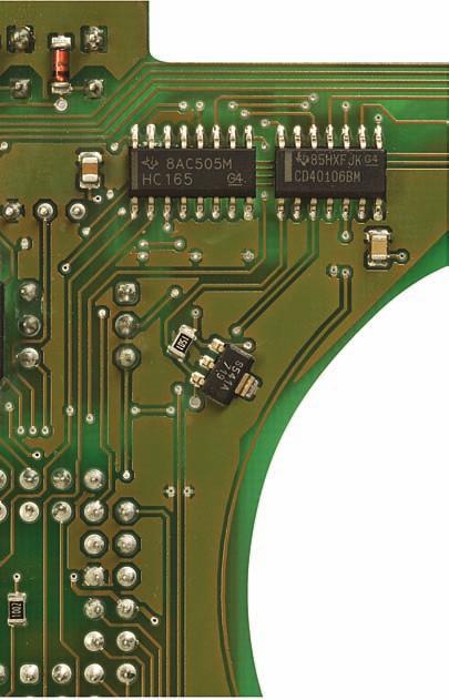 RELIABILITY BY 25 PLUS YEARS field tested circuitry and mechanical components: A Inductive sensors on circuit board