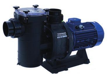 PUMPS 2 YEARS OF WARRANTY HCP 4200 SERIES 1,450 rpm pumps Pumps for very large pools J Self-priming centrifugal pump made of glass-fibre reinforced thermoplastics J The three-phase motors are