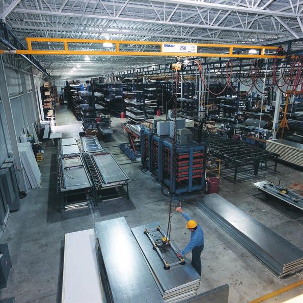 CEILING-MOUNTED BRIDGE CRANES BUILD ON WHAT YOU ALREADY HAVE Spanco Ceiling-Mounted Bridge Cranes make the most of your facility and production floor space.
