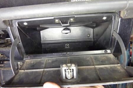 Glove Box Door Latch Step 16 Remove the glove box door by removing (3) phillips