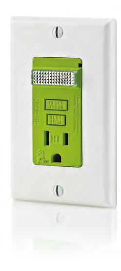 Base GFCI Receptacle The Evr-Green GFCI provides safe surge protected power.