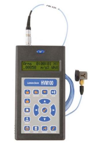 Vibration Monitoring A Larson Davis HVM100 human vibration meter was connected to a triaxial accelerometer seat pad placed