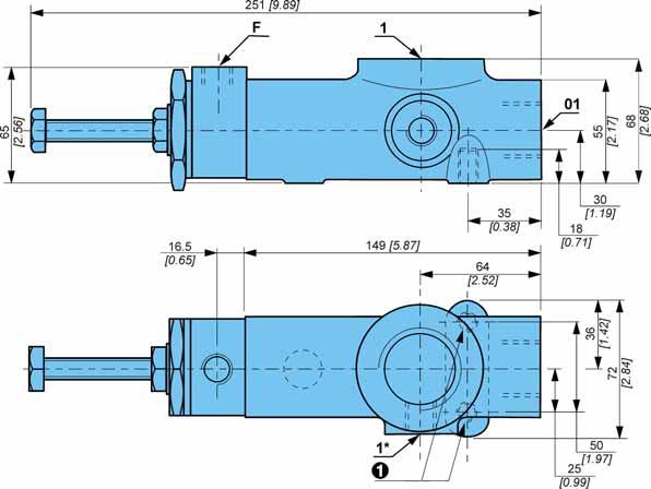 POCLAIN HYDRAULICS Hydraulic components Dimensions Installation Valve mounting position : Indifferent. Chassis mounting : Ref. Quantity Class N.m [lb.ft] ± 10 % (as per standard DIN 912) 1 M10 2 8.
