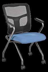 7794T Stocked in Black Mesh with Gray, Orange, Green, Red, Blue or Black Fabric Seat.
