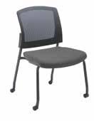 List $208 Arc Stackable Guest Chair with Casters Model No.