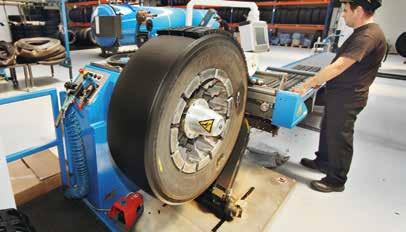 THE BANDAG RETREADING PROCESS 1 INITIAL VISUAL INSPECTION 2 Highly trained specialists perform a thorough visual inspection of the tyre casing before any other process steps are allowed to be made.