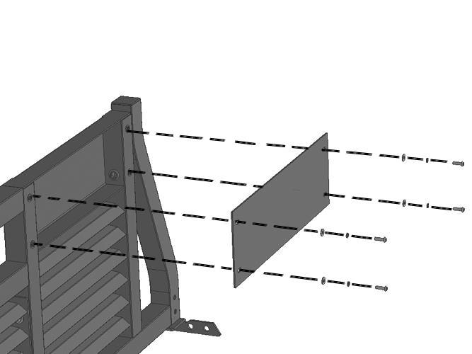 On some models, the location of the inner stake pocket interferes with the forward mounting holes. For additional support, drill an additional hole at the front of the Bracket, (Figures 11 & 12).
