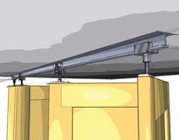 Heavy Duty Bi-Fold Door Set Wing Line Grant 1260 up to 175 lbs/door (80 kg/door) for door thickness 1 (25.