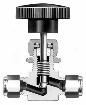 need for adjustment 2-piece chevron packing with disc springs improves seal reduces friction wear compensates for wear reduces operating torque Round handle shown; bar handle available O, 1, and 18