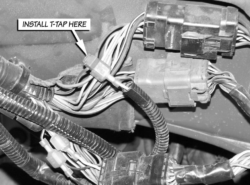 Figure 7 Figure 8 25. ( 94-97 only) Plug the connector on the end of the gray wire from the Banks Brake harness into the t-tap installed in Step 24.