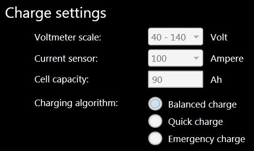 Software settings Voltmeter scale: In this part of the settings menu you can select one of five different volt meters on the electronic dashboard for the correct reading of your pack voltage : 10 60