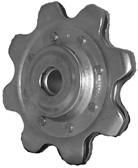 Replaces MF no. 71505705. 04923 $42.00 A263282M1 A844076M1 Lower idler sprocket, 8 tooth, 1/2 bore. Fits most early model heads. Replaces MF no. 263282M1. Lower idler sprocket, 8 tooth, 5/8 bore.