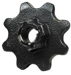 AH101219 AH101219 (JD) Lower Idler sprocket, 8 tooth, 5/8 bore, relube bearing. Fits all John Deere 40 series after s/n 466451, also fits all 90 series.