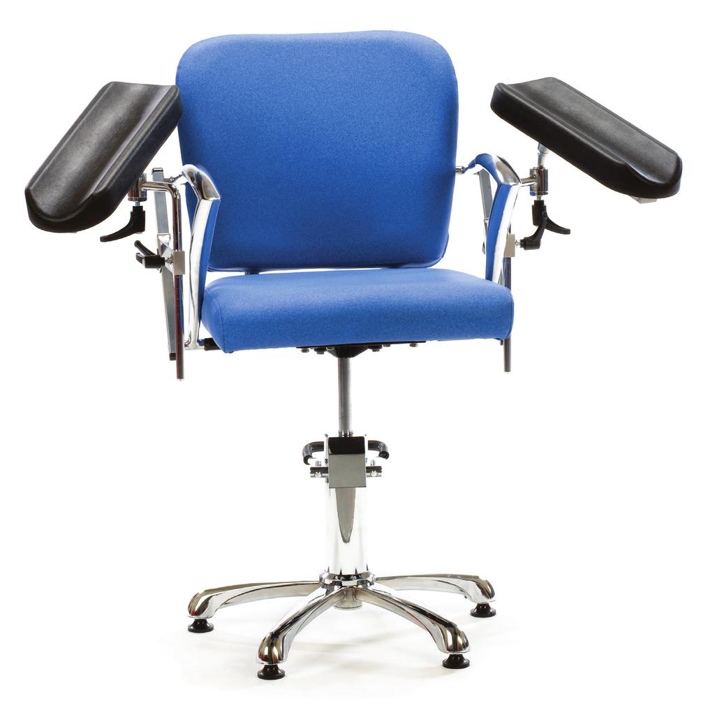 AL Éléphant Anthracite Tilleul Turquoise Cobalt Orage Mandarine Oriflamme Hydraulic Phlebotomy Chair 200Kg The hydraulic height adjustable phlebotomy chair enables the operator to easily and