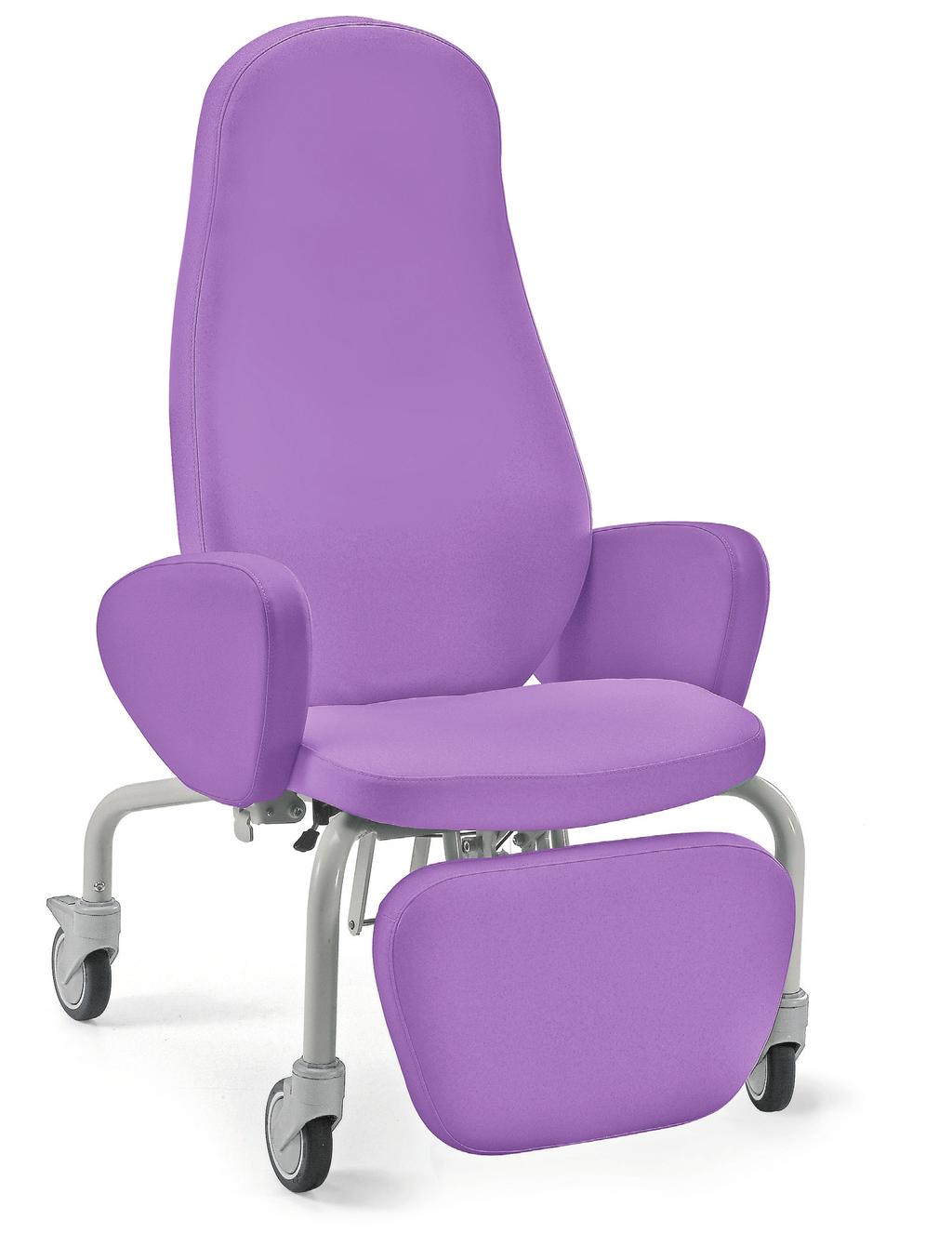 MEDIC Patient Relaxation & Transport Chair 130Kg Designed for patient relaxation and transport, this easy chair has 125mm castors (2 braked castors) and is easily moved using the integral push-pull