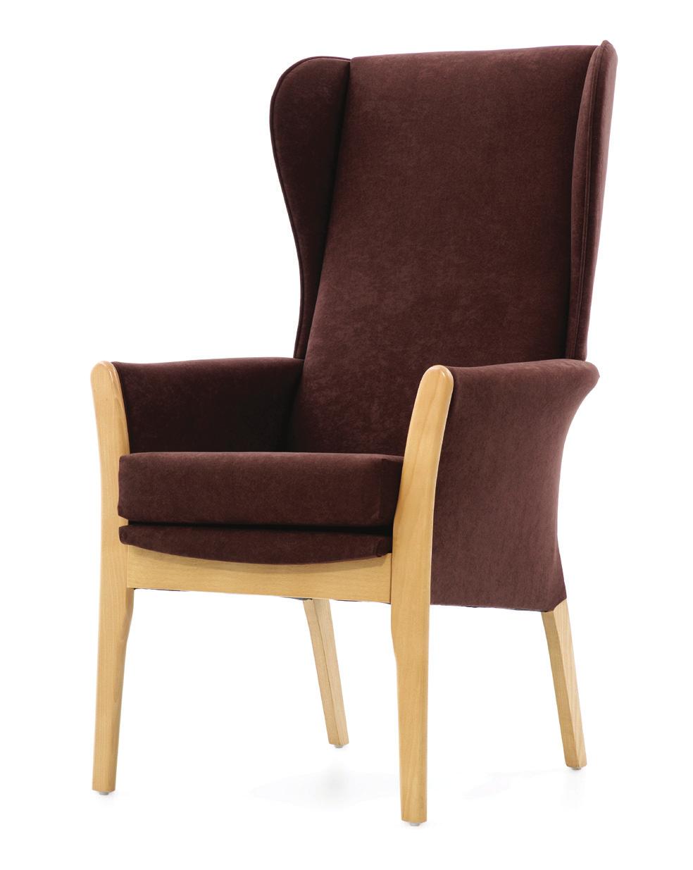 frames Strong and durable wooden design Fire retardant to BS 5852 (Crib 5) Model MC7112 Ashfield Lounge chair h 116cm w 65cm d 73cm sh 51cm A range of colours available A wide choice of vinyl