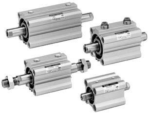 Compact Cylinder/Standard: ouble cting ouble Rod Series CQW Style Pneumatic ir-hydro size Through hole (Standard) Mounting oth ends tapped uilt-in magnet Screw-in style Piping One-touch fitting With
