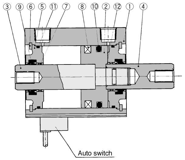 Series CQ uto Switch Specifications Refer to p..3- for details of auto switch. How to Order Refer to p..3- for How to Order.