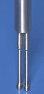 The insertion probe must be rotated so that the index arrow etched on the probe is facing towards the flow of the media.