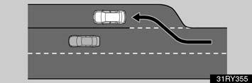 If necessary, depress the brake pedal to ensure sufficient distance.