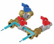 ports ball valve. The combined action of those three ball valves allows for two operation modes - flushing and flow.