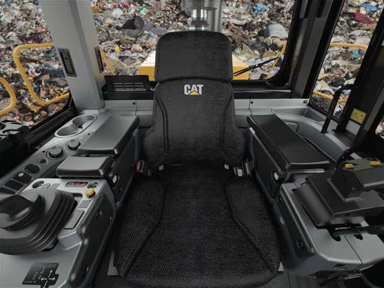 Fold up STIC steer/armrest Reduced access stairway angles Standard stairway lighting Cat Comfort Series III Seat Enhance comfort and help reduce operator fatigue