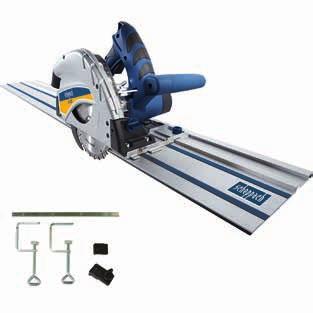 6hp 240V motor Package Includes: cs-55 circular plunge cut saw with Ø160mm blade x 24 teeth, 1400 x 200mm aluminium guide rail, clamp & stop accessories pack and