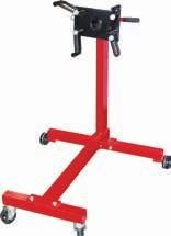 lever to lower platform Front wheel locking vice assists bike stability Adjustable front support arms with two screw stabilisers Four castor