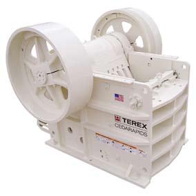 Jaw Crushers Terex Cedarapids Jaw Crushers The Terex Cedarapids line of jaw crushers has a proven track record for unmatched performance and productivity.