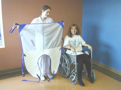Quick-Fit Sling Specially designed for patients who are stocky or obese, especially in the middle section. Padding around the buttocks and leg area helps to provide extra support.