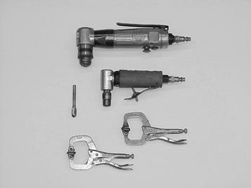TOOLS REQUIRED: Scribe tool short body or 90 tip Vise Grip clamps (4SP) model or equivalent Carbide burr 3/8" round head or flame tip