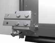 between rollers and the track. 08 Sectional door construction: 1. Coupler 2. Drum 3. Cable 4. Top aluminium profile 5.