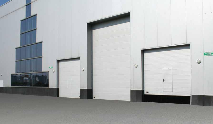 Industrial Sectional Doors ISD01 Sandwich panels are used for doors ISD01.