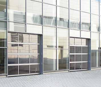 If it is necessary to ensure the increased light transmission capability of the doors, DoorHan offers fully-glazed doors.