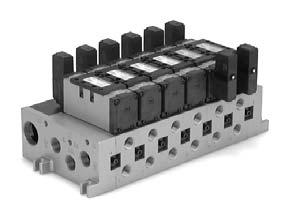 Manifold Specifications Base model Plug-in type VV5FR5- (-Q) Non plug-in type VV5FR5-(-Q) Series VFR5 Manifold Specifications Wiring With terminal block With multi-connector With D-sub connector