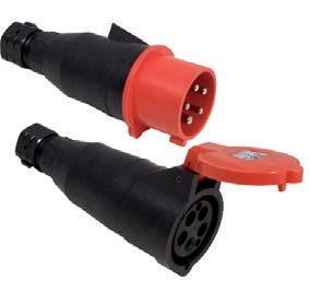 Solid rubber range IP44/67 (CEE) Plugs/Couplings/ Built-in