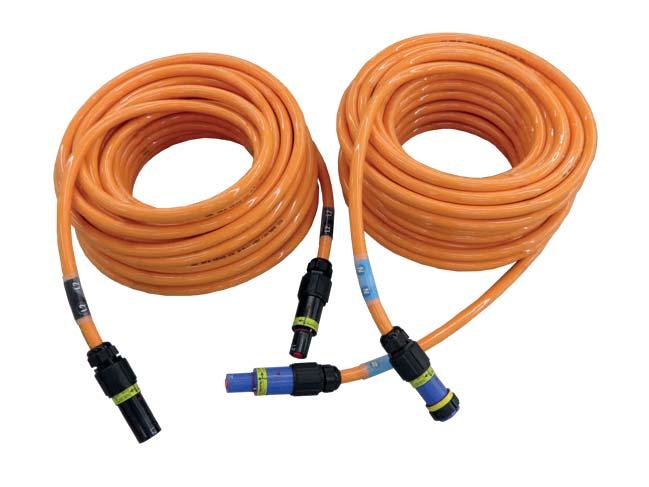 Connecting and extension lines with single conductor cable Connecting cable set 3P+N+NE completely ready-made and labelled Plug Cable Length Cable socket 157660 400 A 4 95 mm 2 / 1 50 mm 2 5 m 95 mm