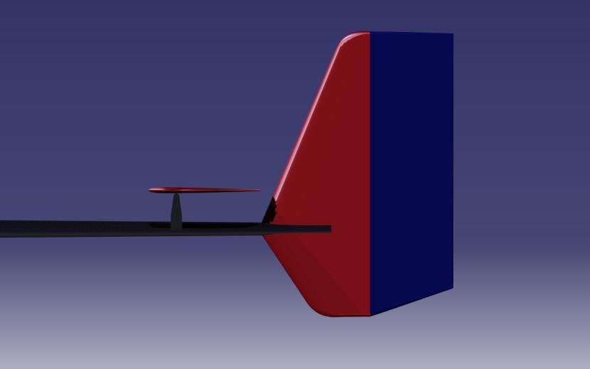 This final configuration allowed the empennage to be smaller and lighter.