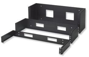 Equipment Shelves and Hinged Wall-Mount Brackets Rack-Mount Shelves Shelves are designed for use in equipment and cable management racks, for locating keyboards, monitors, or other shelf-located