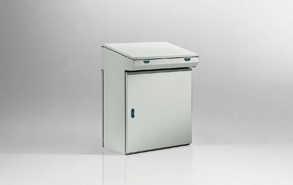 consisting in AE box, ME or LE shelf and PE upper part Monobloc control desks (SBA with rear door and mounting plate adjustable in depth; ZBA with rear panel and fixed mounting plate) Protection
