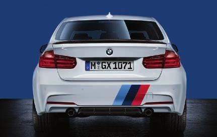 BMW M Performance Parts for the BMW Series BMW M Performance rear spoiler For a powerful, sporty look. Available in two versions.