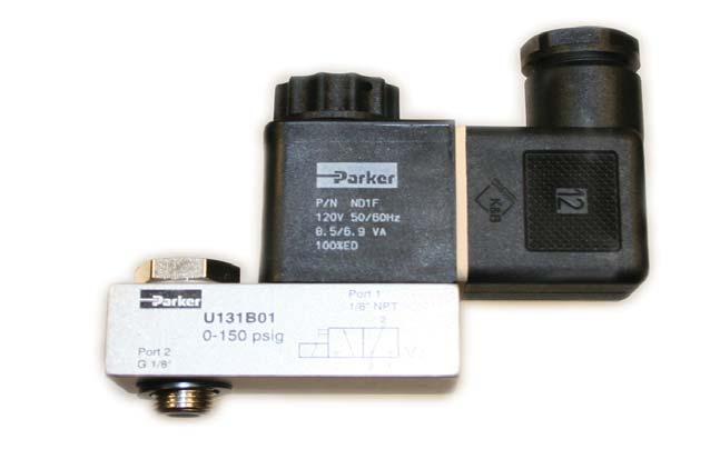 Banjo Valve For air actuation of process and Industrial control valves Customer Value Proposition: Parker Fluid Control Division s 3-way normally closed Banjo valve offers an ideal and cost effective