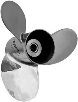 3 Blade Stainless Steel Titan, High Power Applications Titan propellers are designed with a high camber blade geometry and large area to provide better load carrying and fuel efficiency for high