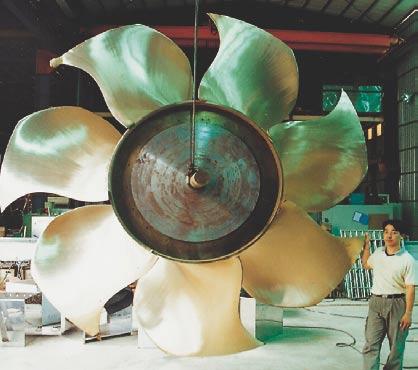 Products ZF-FPS for Special Propellers Impellers ZF-FPS has supplied a 3.44 m (11 ft, 3in) diameter propeller for a cavitation research tunnel at the National Taiwan Ocean University.