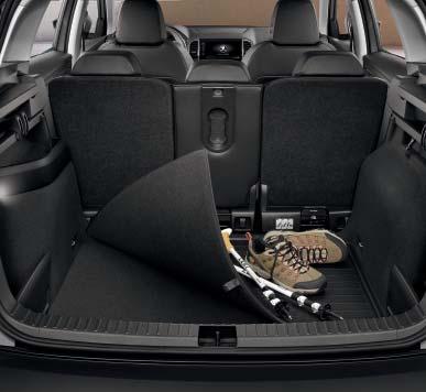 The car with standard rear seats (featuring 40/60 folding split) offers 521 litres of luggage